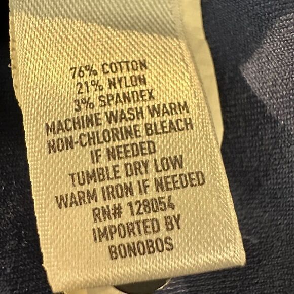 Bonobos Mens 17 35 Tailored Fit Stretch Long Sleeve Button Down Shirt Blue - Picture 6 of 8